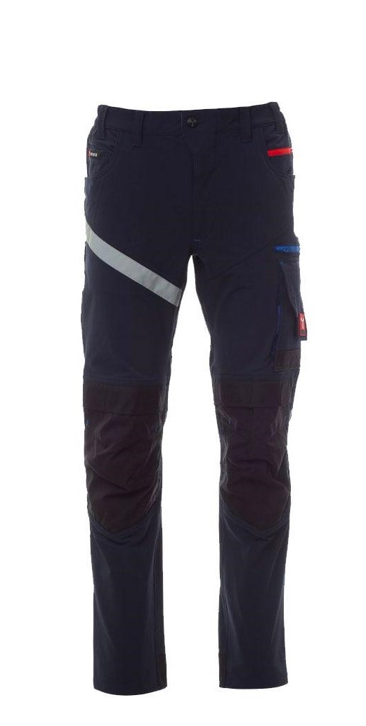 Fuori Tutto - Pantalone Unisex da Lavoro Multitasche Stretch Payper Next 4W Summer AY 7317 blu navy/nero taglia 46