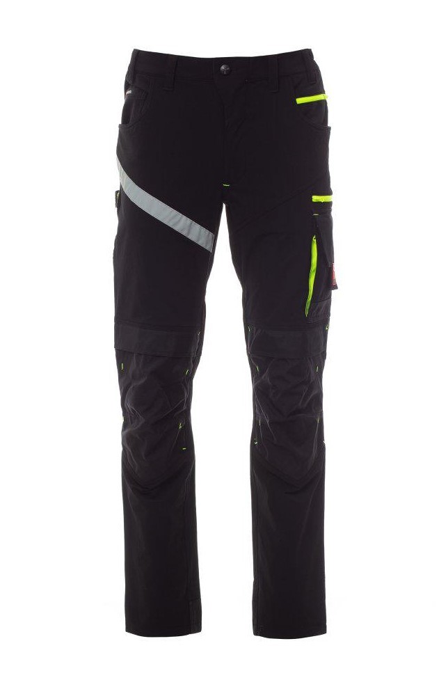 Fuori Tutto - Pantalone Unisex da Lavoro Multitasche Stretch Payper Next 4W Summer AY 7317 blu navy/nero taglia 46
