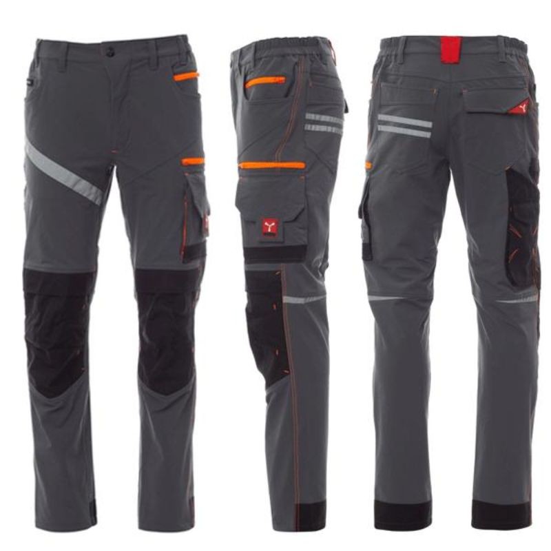 Fuori tutto-Pantalone da lavoro Payper Stretch Multitasche Top Quality Unisex 4 Way - Next 4w taglia 54 nero/nero