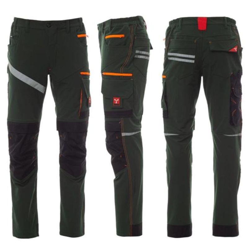 Fuori tutto-Pantalone da lavoro Payper Stretch Multitasche Top Quality Unisex 4 Way - Next 4w taglia 54 nero/nero