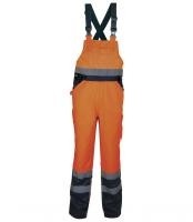 Fuori tutto - Pettorina Salopette da Lavoro Alta Visibilità Multitasche Cofra Tuttle V294-0-02 taglia 2XL Colore Arancio Marine