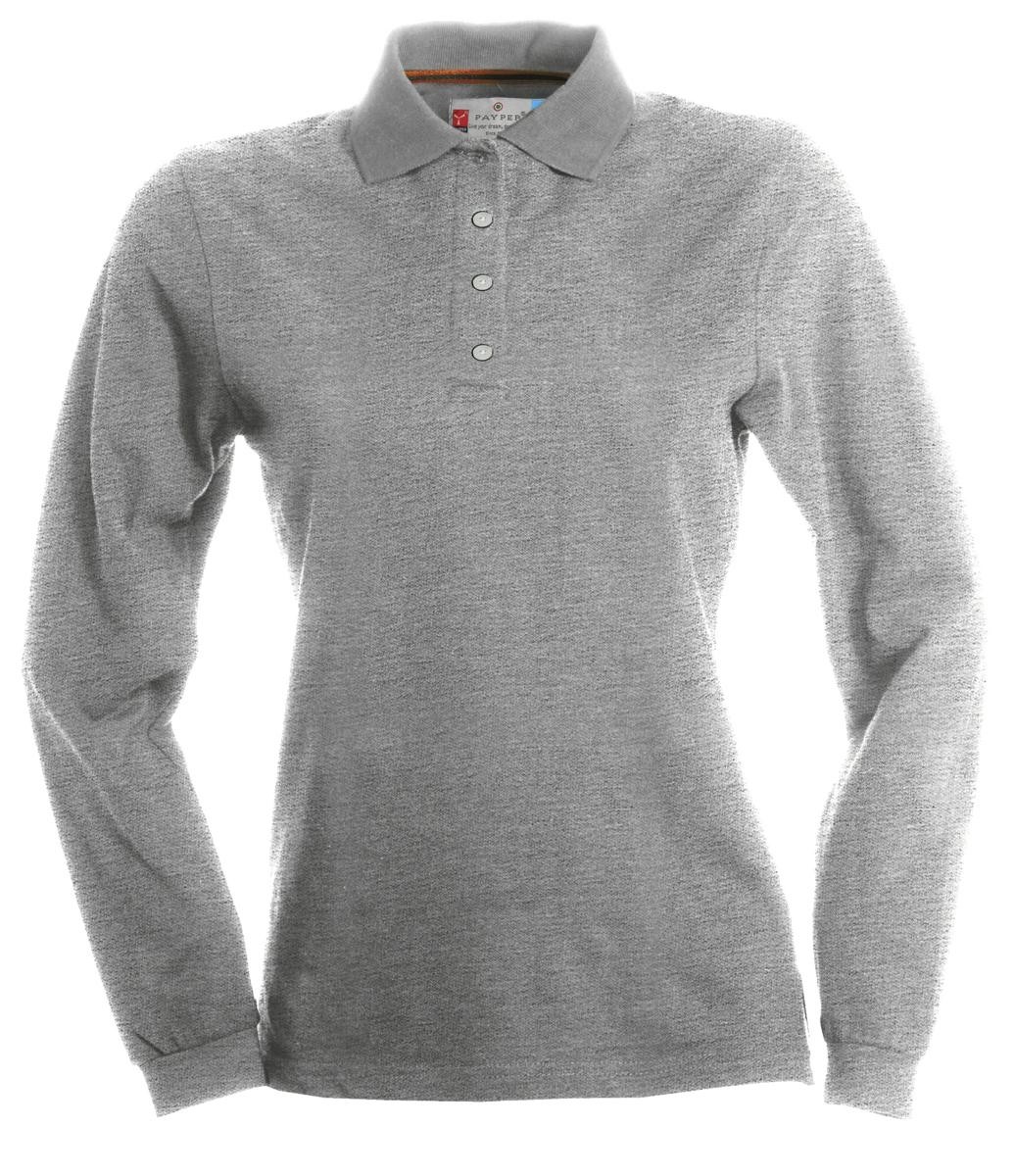 Fuori tutto - Polo a Manica Lunga Florence Donna con Cuciture Stretch in 100% Cotone - Payper AY 7516 taglia XL bianco