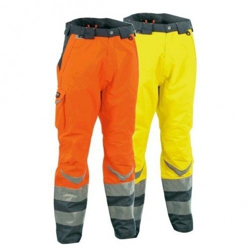 Fuori Tutto - Pantaloni da Lavoro Alta Visibilità Cofra Safe V025-0-00 taglia 50 colore giallo