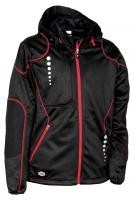 Fuori Tutto - Giacca con Capuccio da Lavoro Softshell Cofra Jacuzia V387-0-02 nero/rosso taglia M