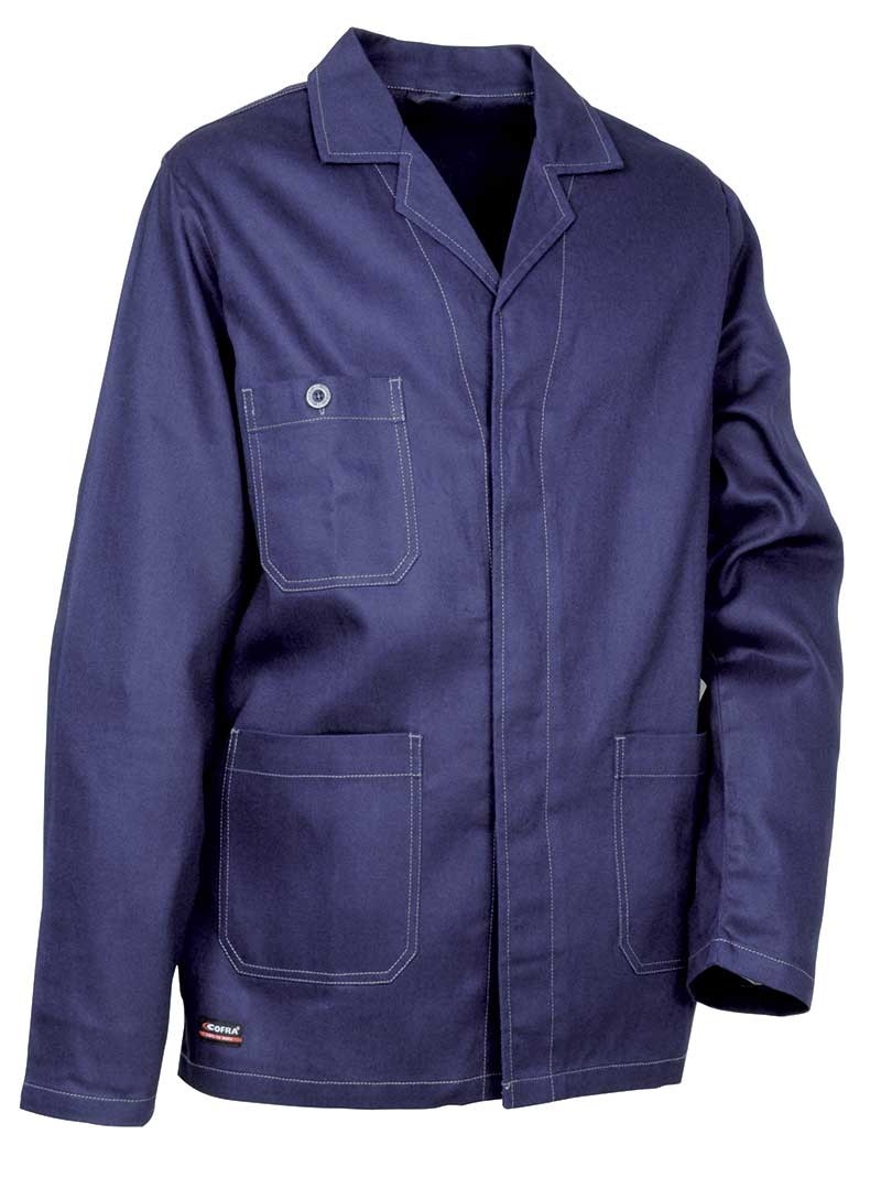 Fuori tutto - Giacca da Lavoro Multitasche Cofra Botswana 100% Cotone V350-0-01 Colore Blu Navy Taglia 60