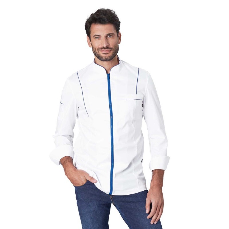 Fuori tutto - Giacca da Lavoro Chef Eros Siggi 28GC0004/01-0757 Taglia M Colore Bianco Nero