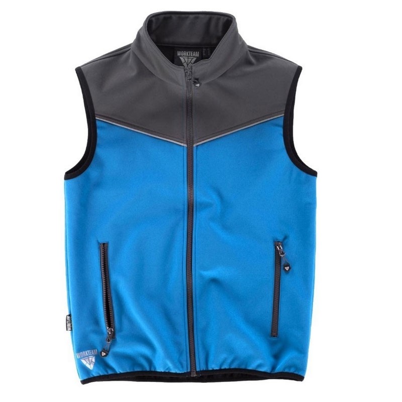 Fuori tutto - Gilet Workshell sportivo combinato a collo alto - Workteam taglia 3xl colore verde giallo