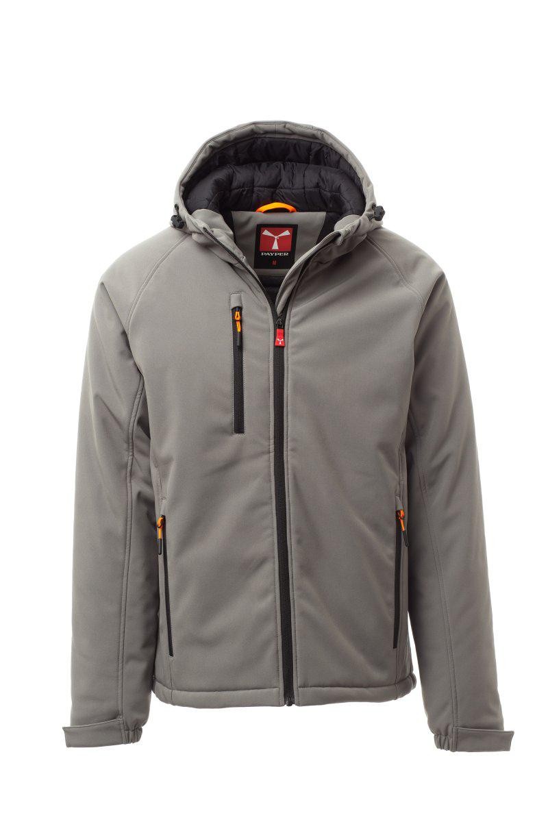 Fuori Tutto - Giubbotto da Lavoro Softshell Stretch Multitasche Payper Gale Pad AY 7224 smoke/nero taglia M