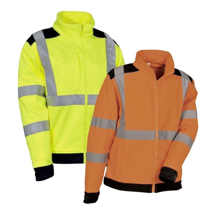 Fuori tutto - Giacca da Lavoro Softshell Alta Visibilità Cofra Sideia V296-0-02 taglia 4XL colore giallo marine