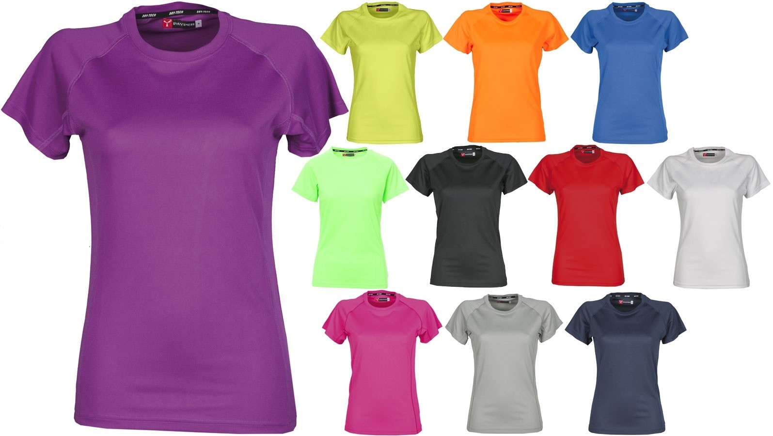 Fuori tutto - T-shirt Runner Donna Tecnica Sportiva con Manica Raglan - Payper RUNNER LADY Taglia L Colore Grigio