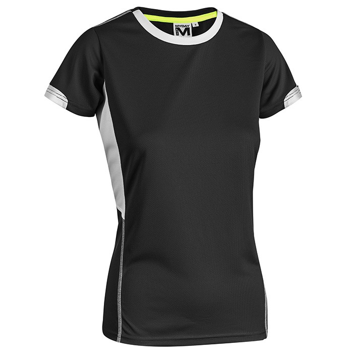 Fuori tutto - T-Shirt da Lavoro da Donna Sottozero Marathon E0533 taglia XL colore nero bianco