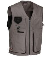 Fuori tutto - Gilet da Lavoro Multitasche Cofra Zurich 100% Cotone Canvas V055-0-00 taglia 54 colore azzurro nero