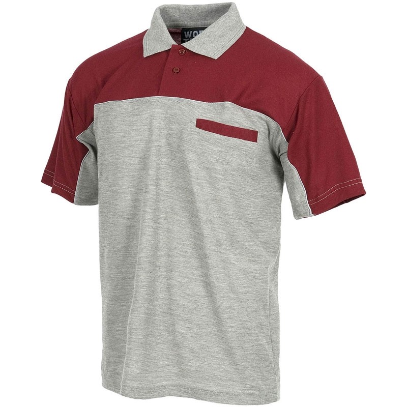 Fuori tutto - Polo combinata in tessuto piquè a manica corta - Workteam Taglia 2xl colore navy azzurro