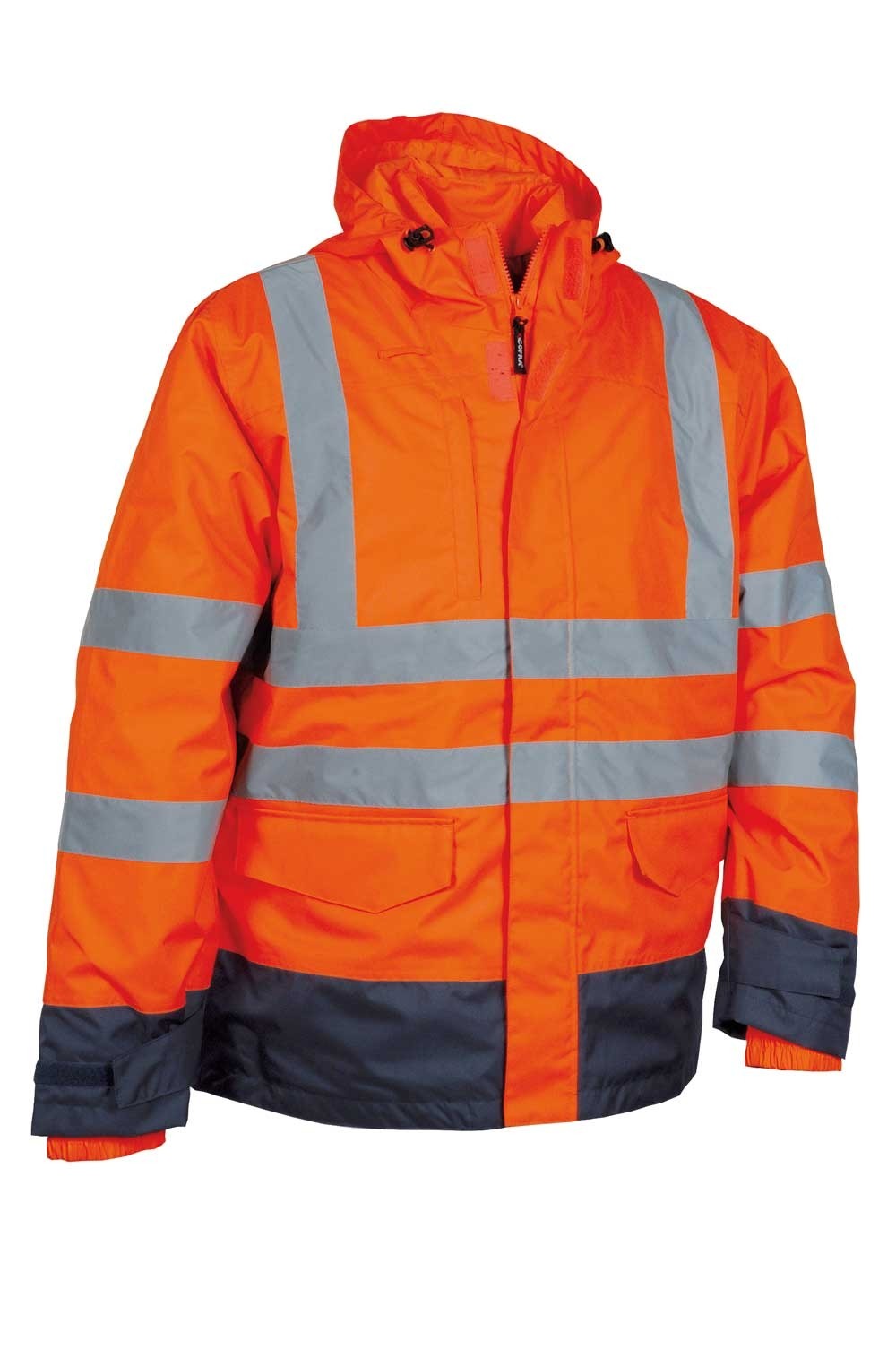 Fuori tutto - Parka da Lavoro Alta Visibilità Cofra Telsen V419-0-02 taglia 3XL Colore Arancione Navy