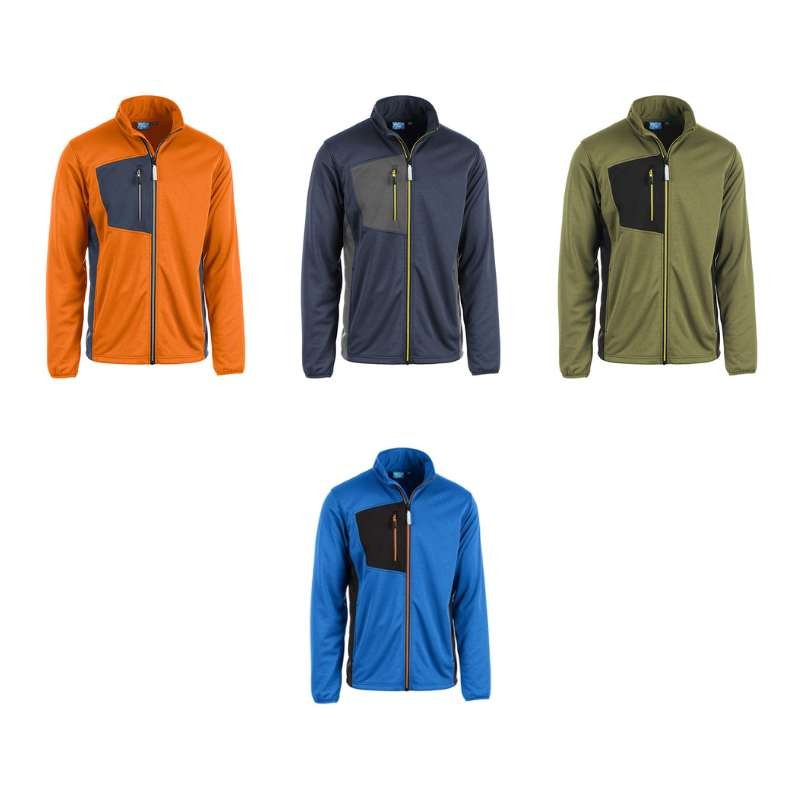 Fuori tutto - Felpa da Lavoro ZIp Intera Multitasche Sottozero Trekking 70700 Taglia L Colore Blu Grigio