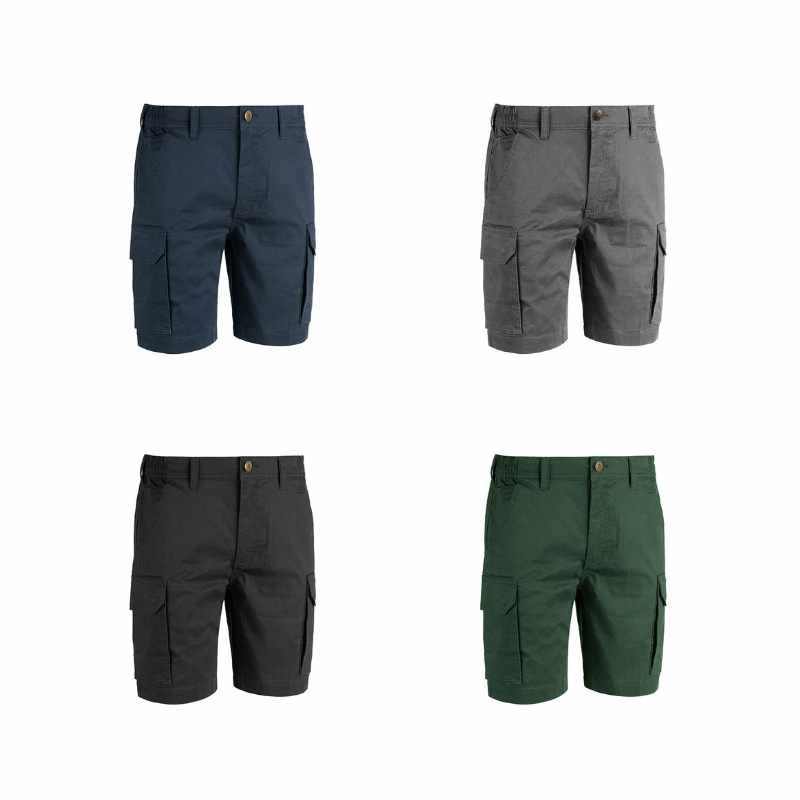 Fuori tutto - Bermuda da Lavoro Multitasche Stretch Sottozero Short Ventura E0265 Taglia 3XL Colore Blu Navy
