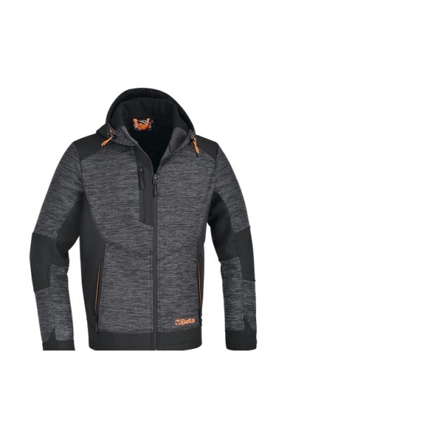 Fuori tutto - Felpa in pile con cappuccio da Lavoro Multitasche Beta 7637 Taglia XL Colore Grigio