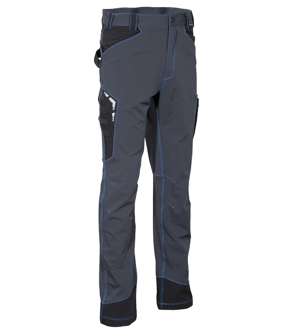 Fuori tutto - Pantaloni da Lavoro Multitasche Stretch Cofra Hagfors V592-0-02 Taglia 46 Colore Antracite Nero