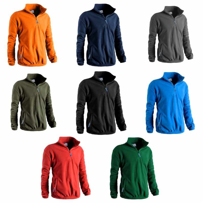 Fuori tutto - Felpa in Pile da Lavoro Mezza Zip Sottozero Svezia 7250 Taglia 4XL Colore Blu Navy