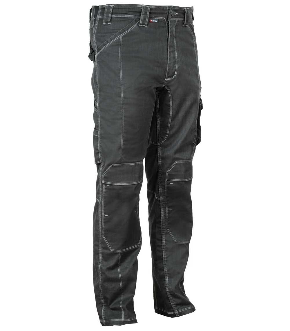 Fuori tutto - Pantaloni da Lavoro Stretch Elasticizzati Multitasche Cofra Pearland V472-0-02 Taglia 58 Colore Antracite Grigio