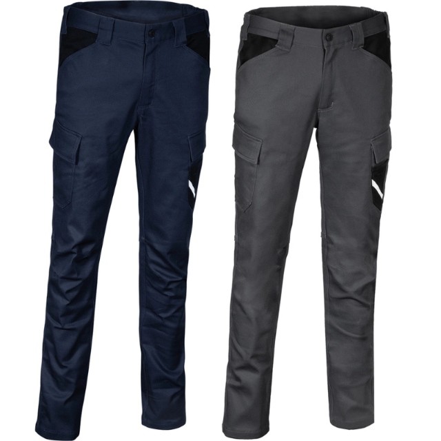 Fuori tutto - Pantaloni da Lavoro Multitasche Stretch Invernali Cofra Querrin V699-0 Taglia M Colore Antracite Nero