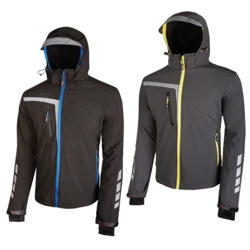 Fuori tutto - Giacca da Lavoro Softshell Stretch Elasticizzata U-Power Quick PE114BC colore black carbon taglia XS