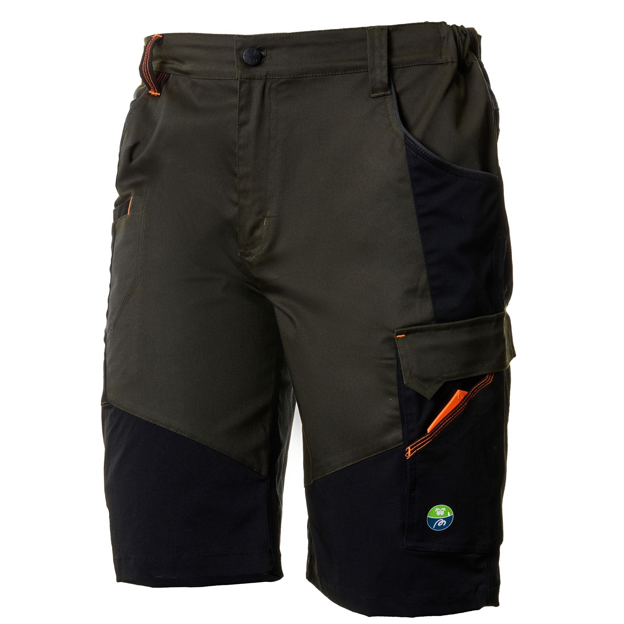 Bermuda da Lavoro Neri Stretch multitasche bicolore Nice 437426