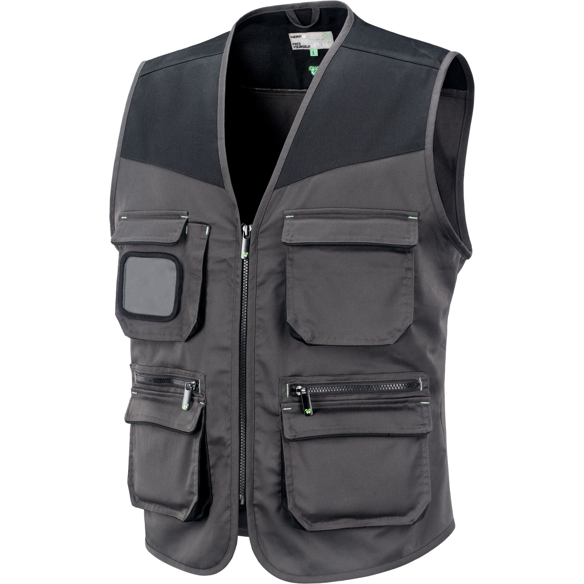 Gilet da Lavoro Neri Stretch bicolore Discovery 422089