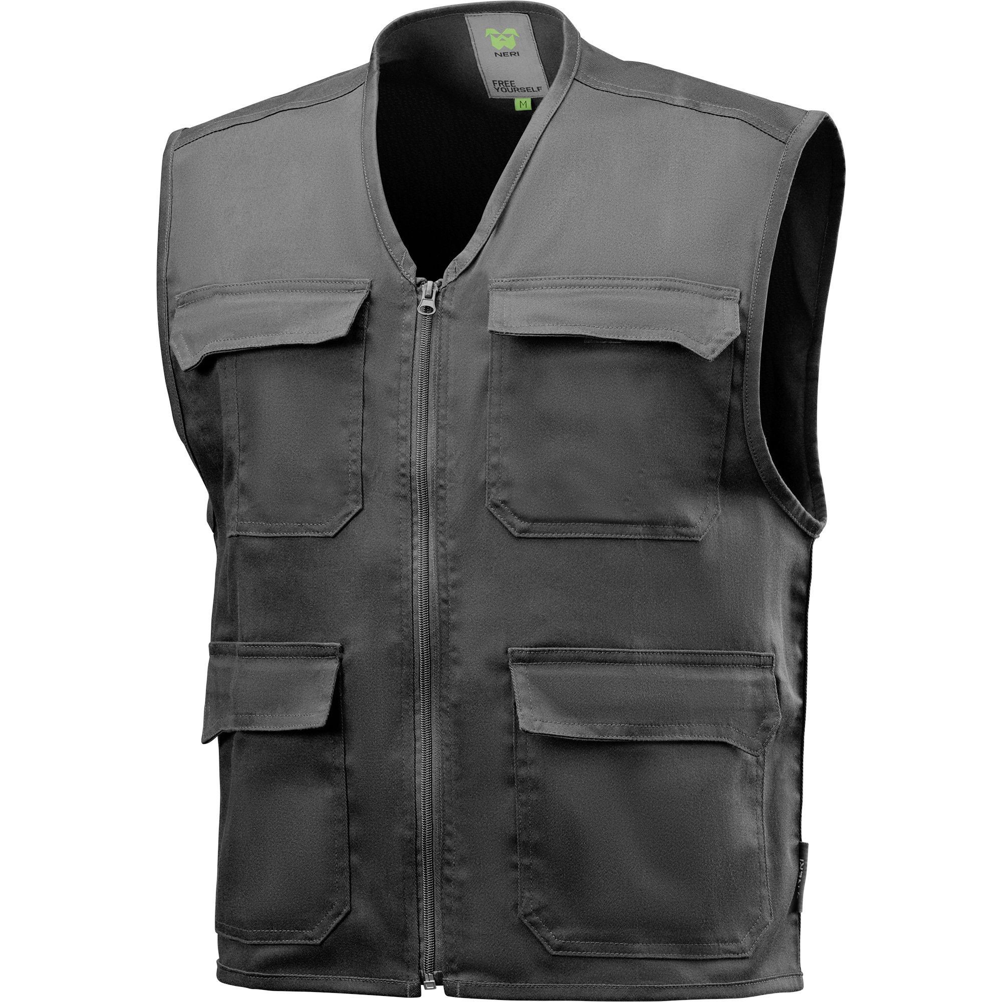 Gilet da Lavoro Neri multitasche portabadge Denver 422235