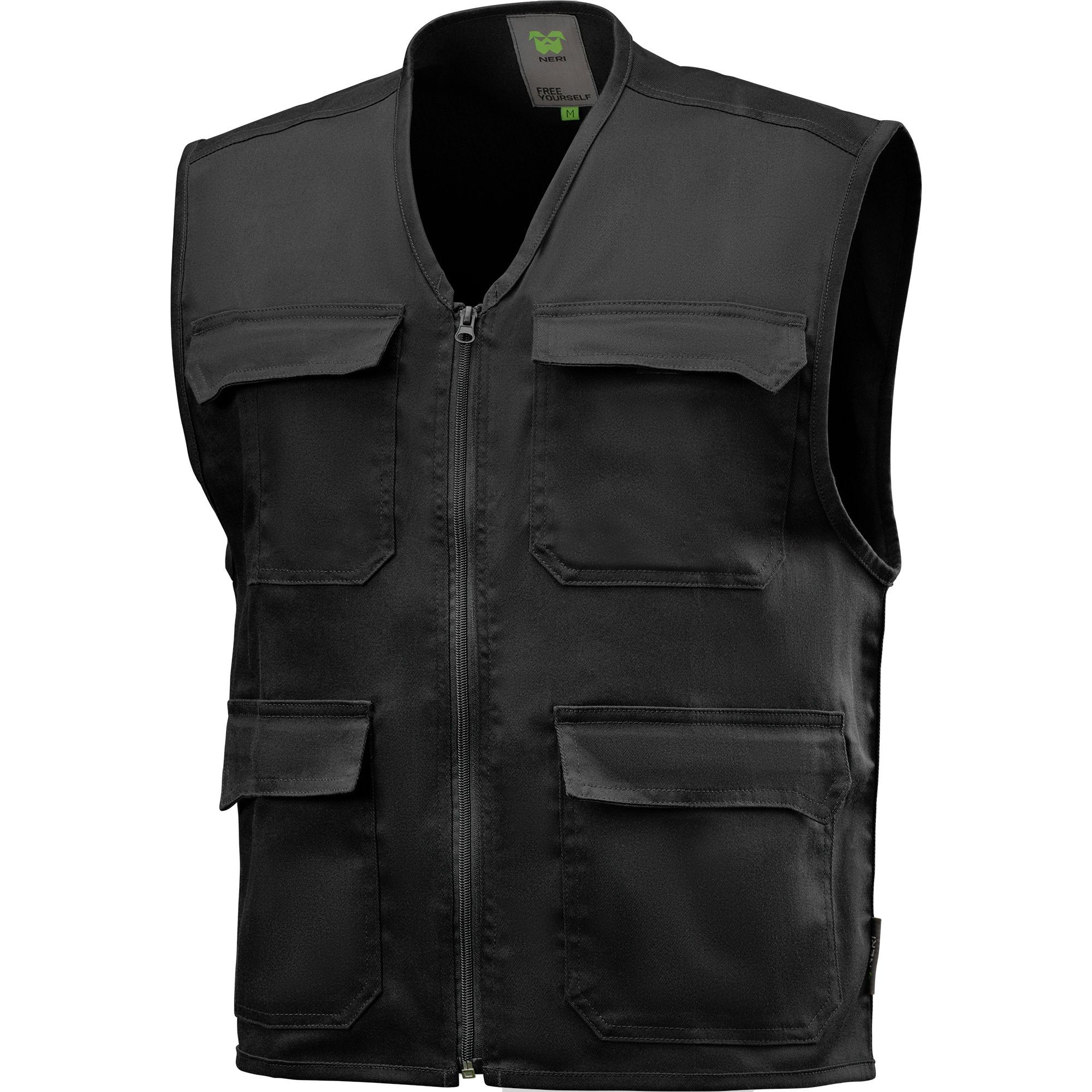 Gilet da Lavoro Neri multitasche portabadge Denver 422235