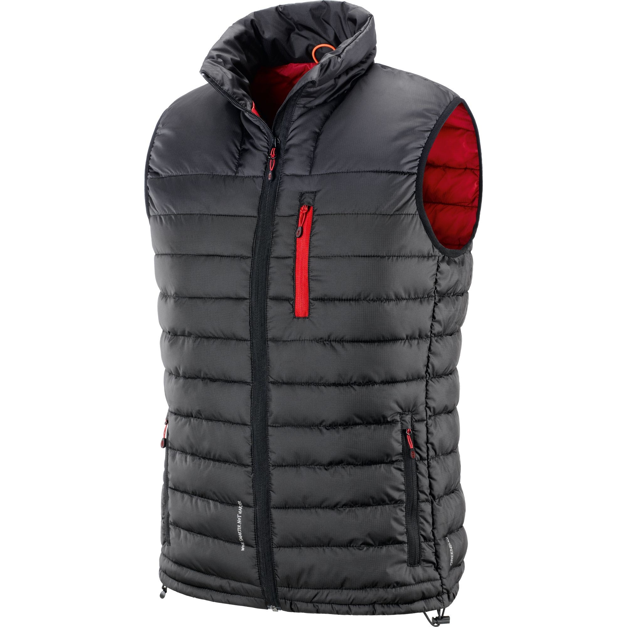Gilet da lavoro Neri imbottito con colletto antivento Sion 422052