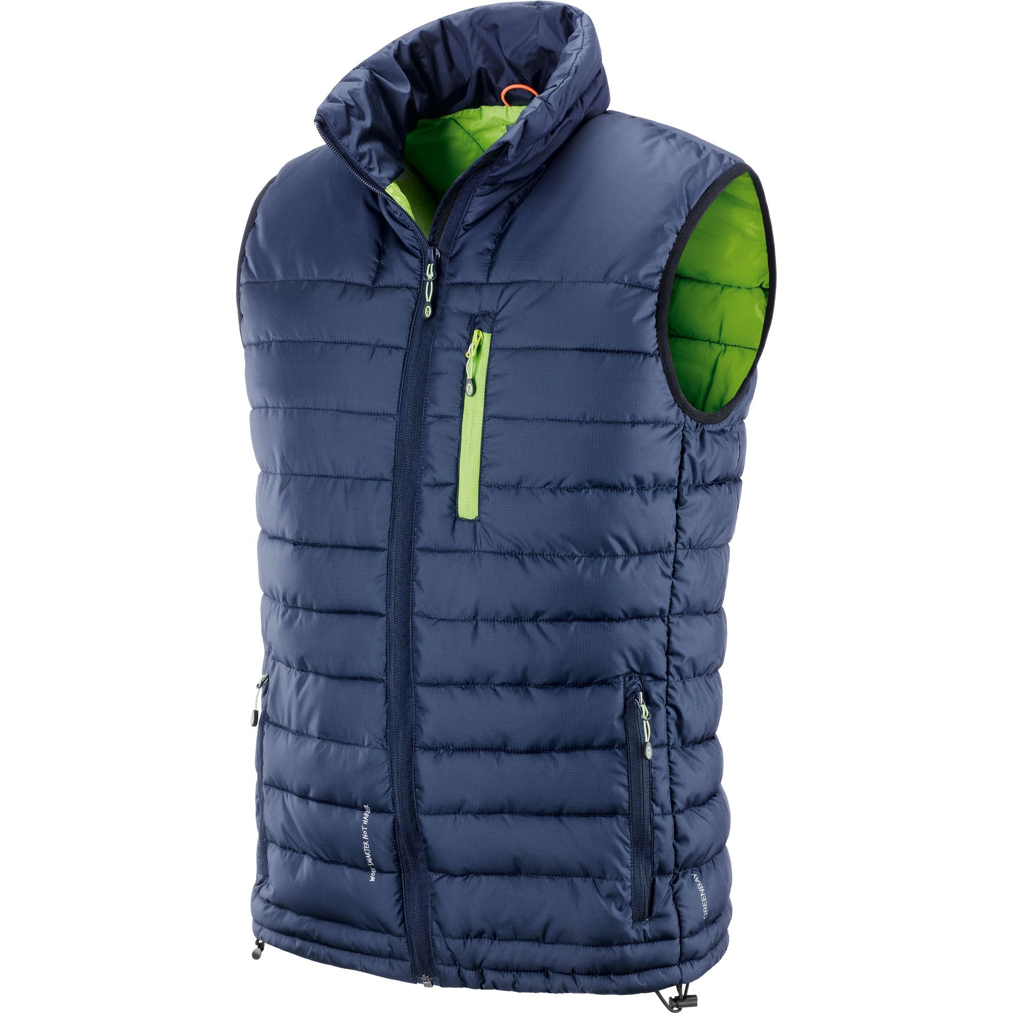Gilet da lavoro Neri imbottito con colletto antivento Sion 422052