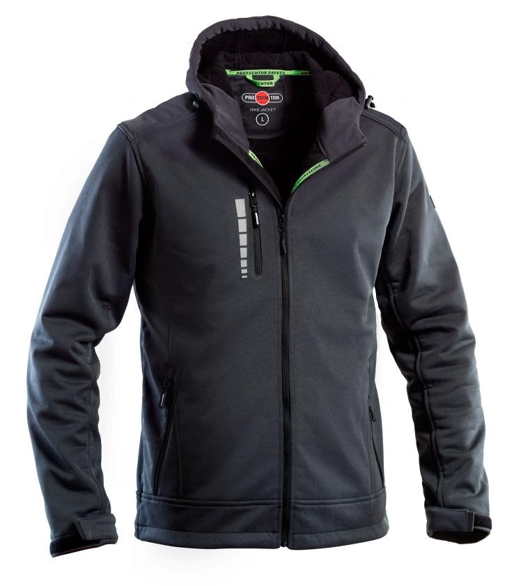 Giacca da Lavoro Multitasche Softshell Impermeabile con Capuccio P&P Loyal GGXD3 300