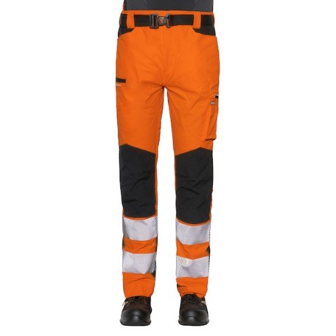 Fuori tutto - Pantaloni Da Lavoro Alta Visibilità Multitasche Stretch Issa Line Extreme Hi Vis 8450NB Taglia M Colore Giallo