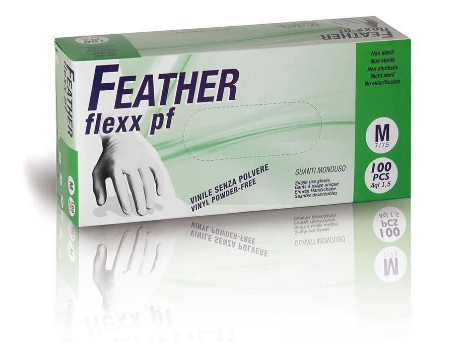 Guanti in vinile senza polvere - Feather Flexx pf