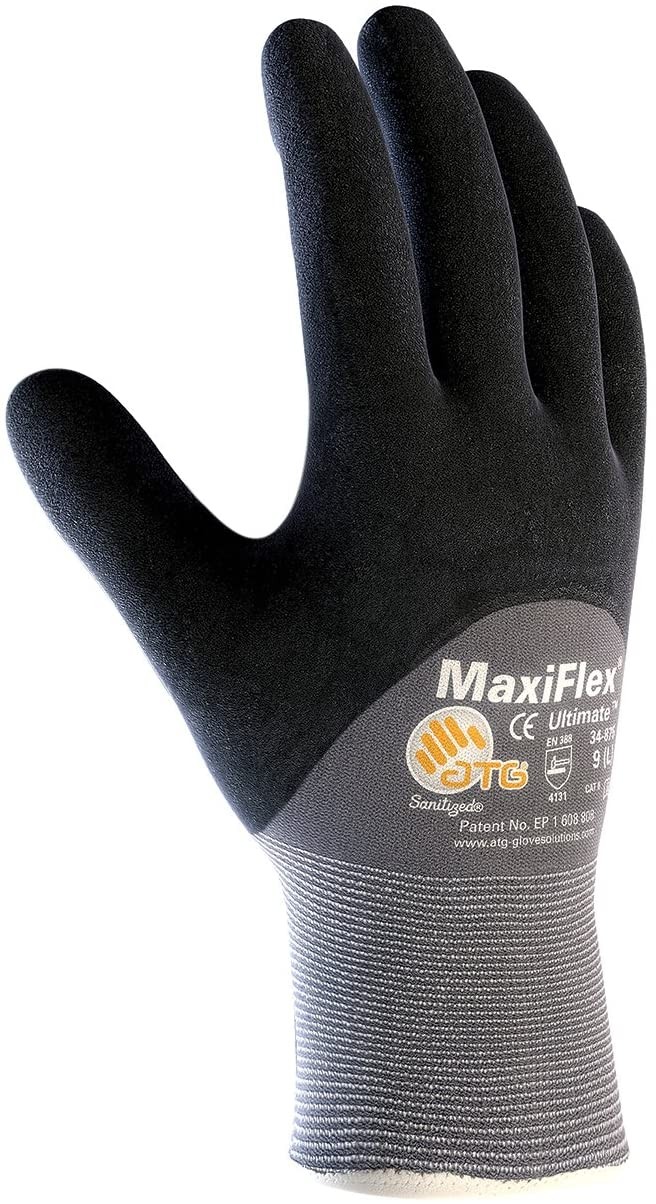 12 Paia - Guanti da Lavoro ATG Maxiflex Ultimate in Nitrile 34-875