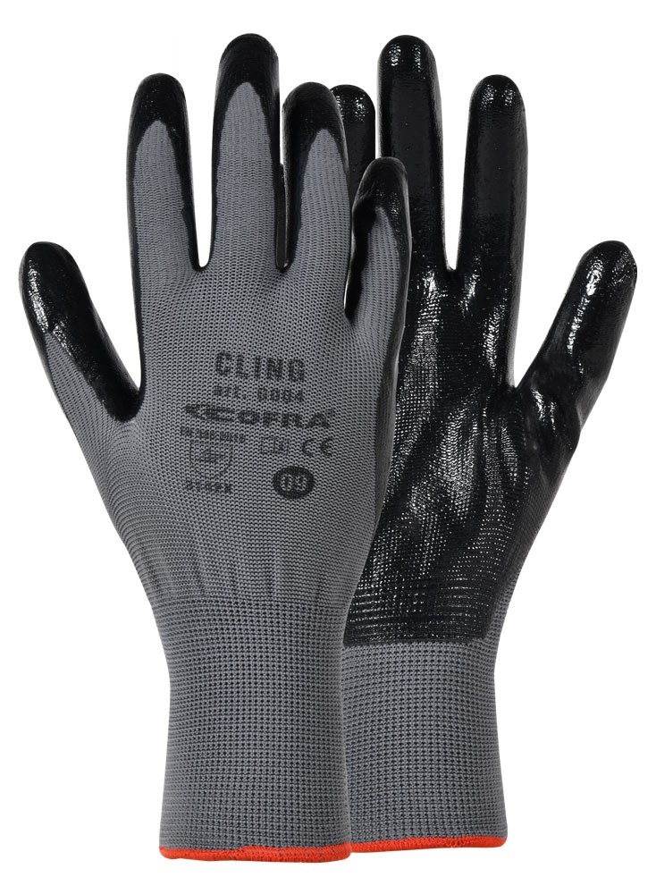 12 Paia - Guanti Da Lavoro Cofra Cling in Nitrile G004-DD00
