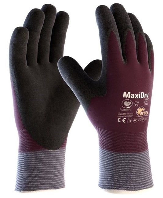12 Paia - Guanti Da Lavoro ATG Maxidry Zero In Nitrile 56-451