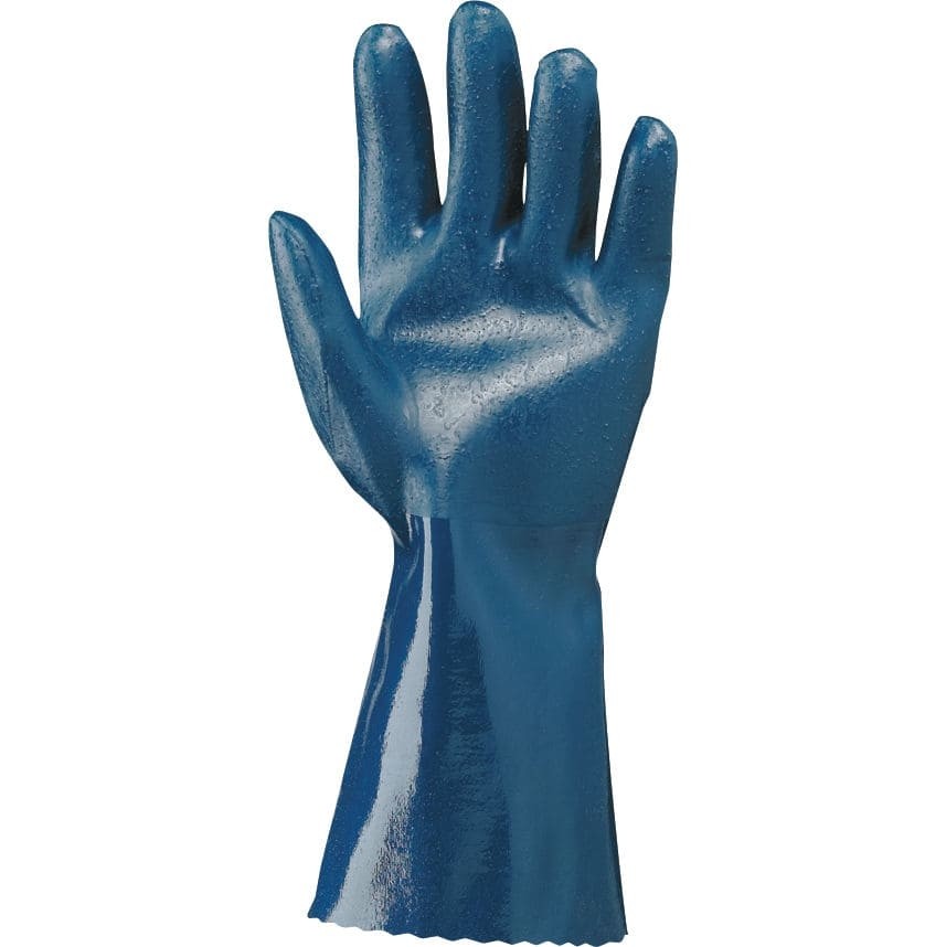 12 Paia - Guanti in tessuto Jersey di cotone rivestito in NBR - 935/RG Neri
