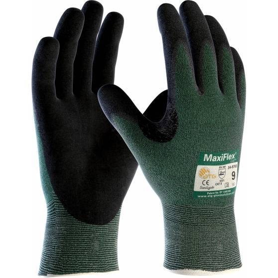 12 Paia - Guanti da Lavoro ATG Maxiflex Cut in Nitrile 34-8743