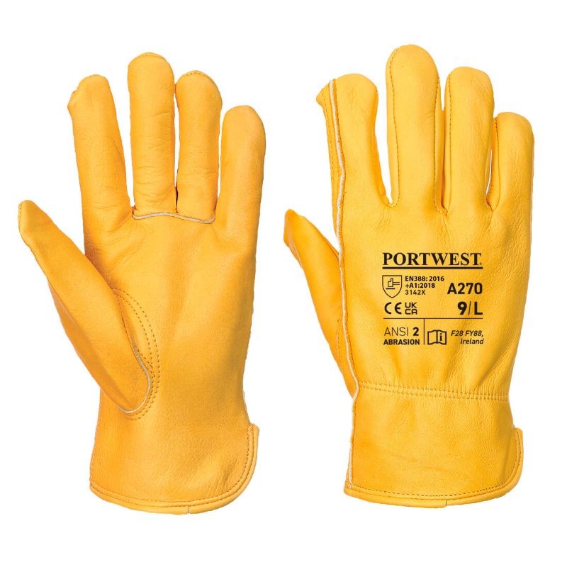 12 Paia - Guanti da Lavoro Driver Classic - A270 Portwest