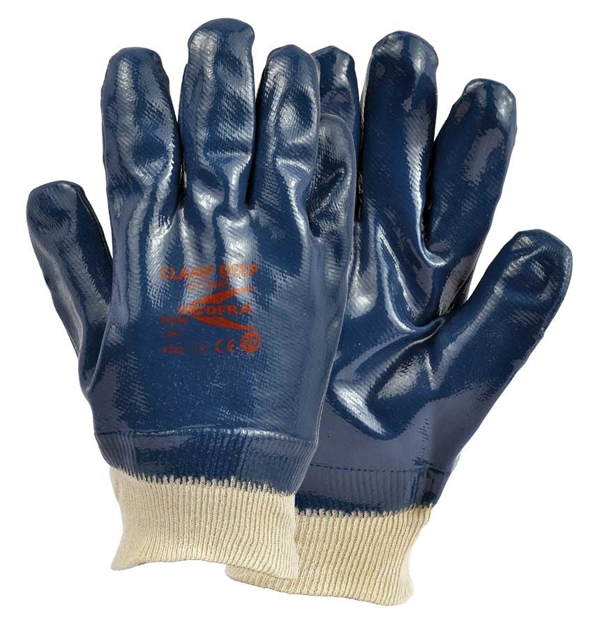12 Paia - Guanti Da Lavoro Cofra Clamp Deep in Nitrile G063-DD00