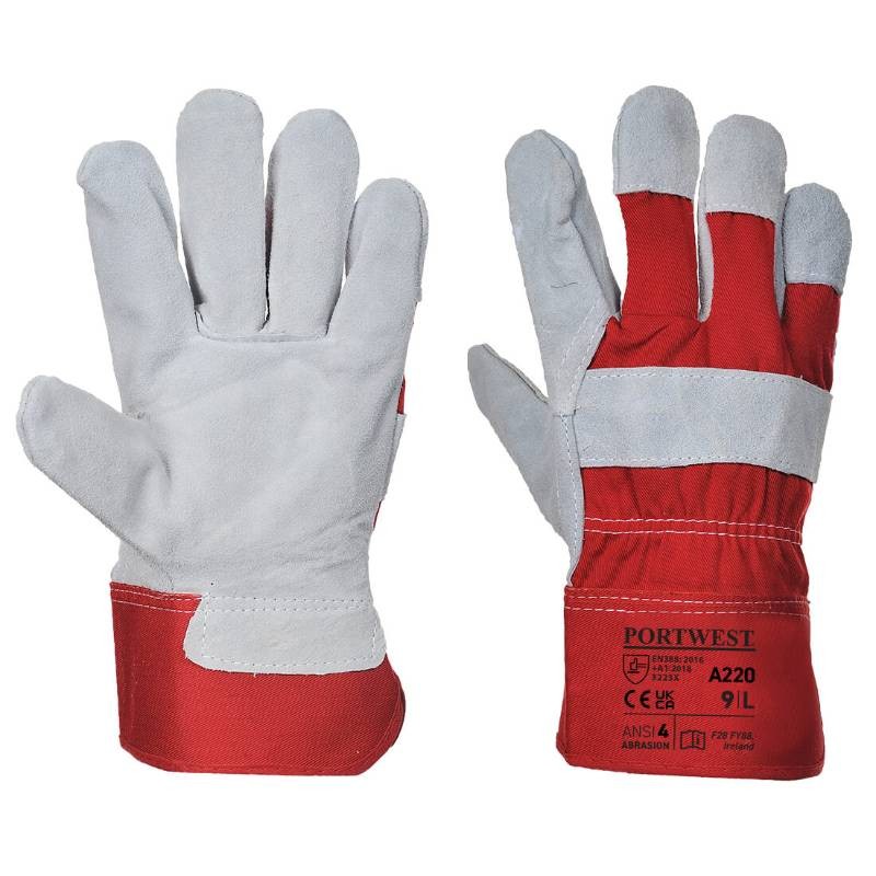 12 Paia - Guanti da Lavoro Premium Chrome Rigger - A220 Portwest