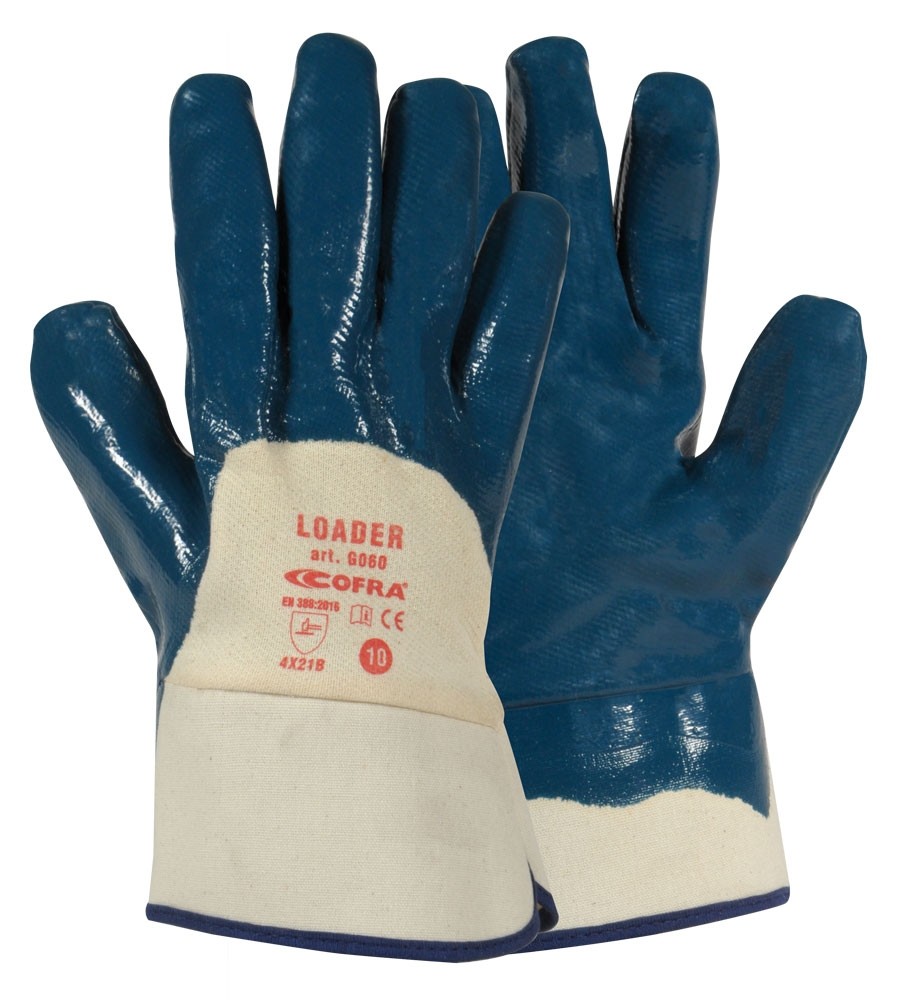 12 Paia - Guanti Da Lavoro Cofra Loader in Nitrile G060-DD00