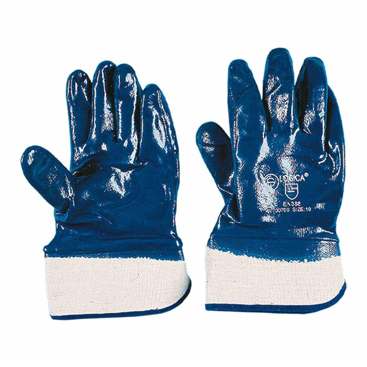 6 Paia - Guanti da lavoro Spalmati in Nitrile Logica 0070S