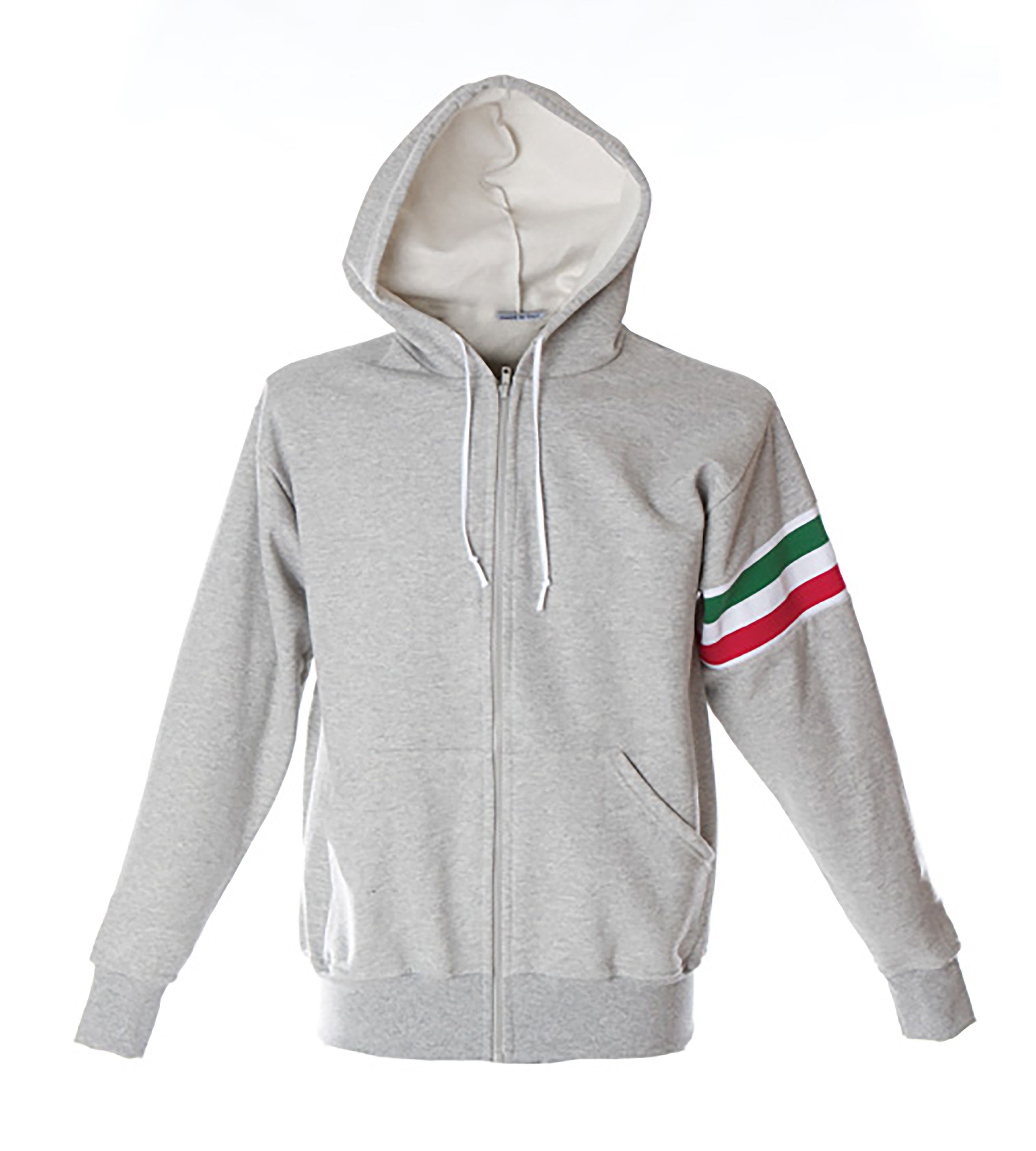 Felpa zip lunga con Cappuccio da Lavoro 100% Cotone Made in Italy JRC Verona 988273
