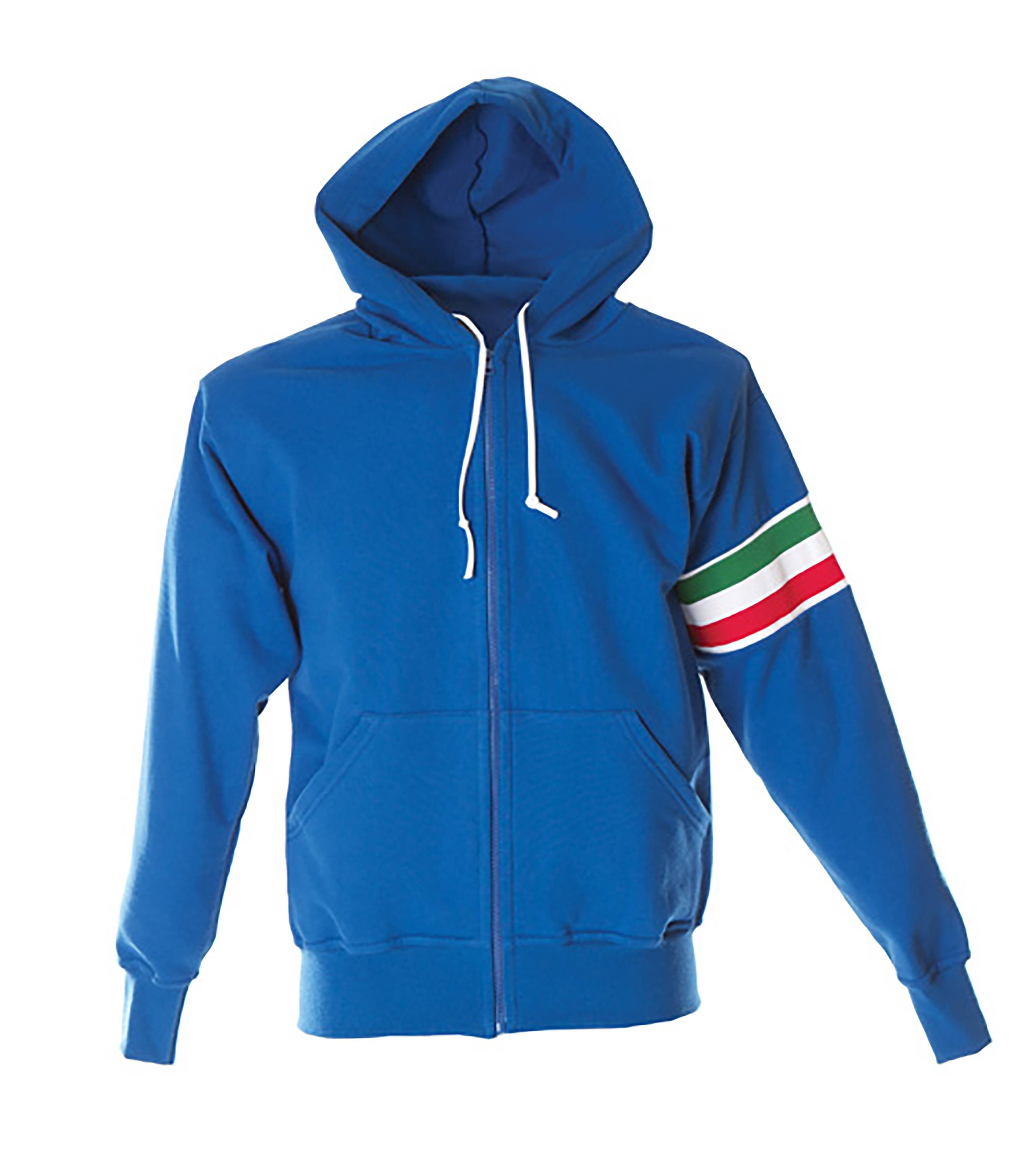 Felpa zip lunga con Cappuccio da Lavoro 100% Cotone Made in Italy JRC Verona 988273