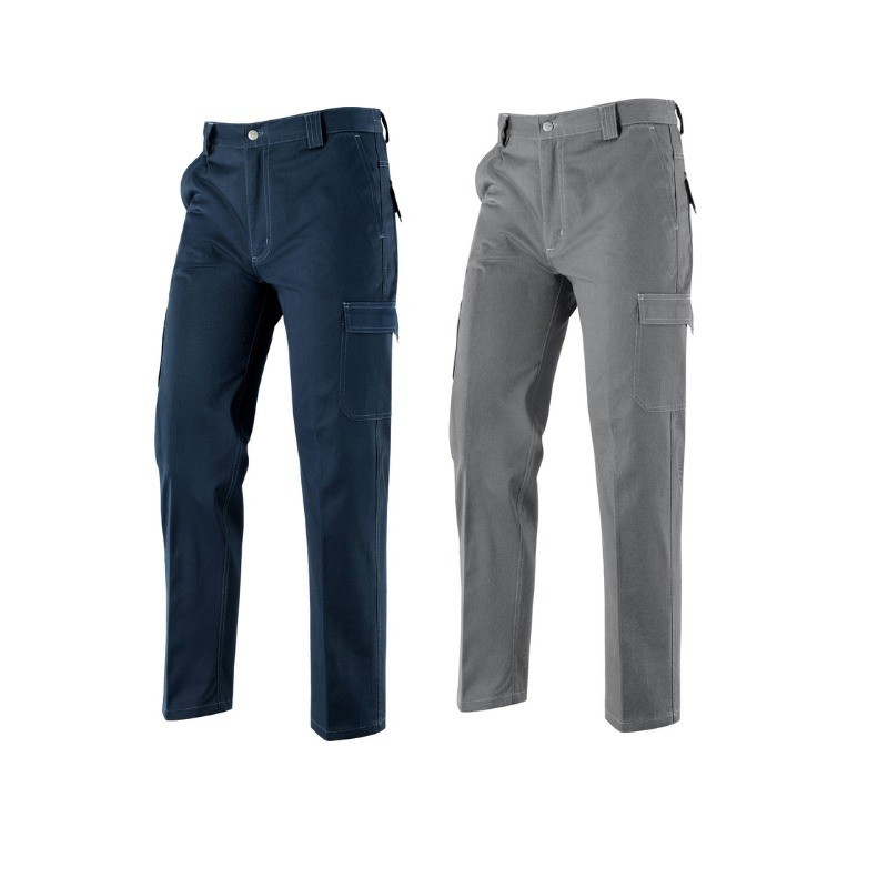 Pantalone da Lavoro Multitasche in Tessuto Cotone Stretch 97% Cotone 3% Elastan 436026 Neri
