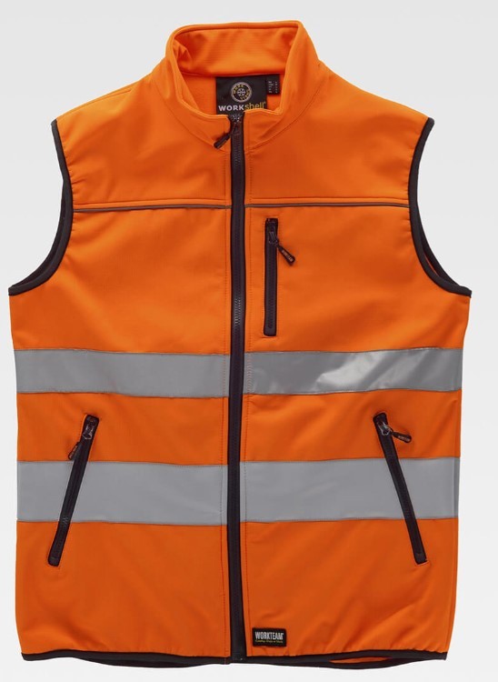 Gilet da Lavoro Softshell Stretch Alta Visibilità C2920- Workteam