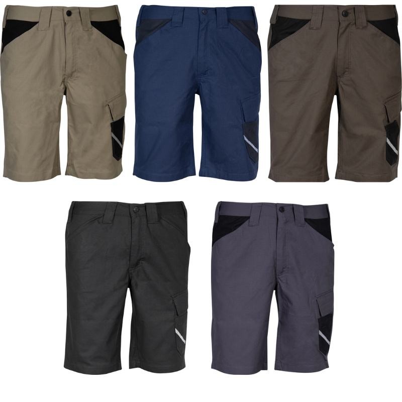Fuori tutto - Bermuda da Lavoro Multitasche Stretch Cofra Alvide V696-0 Taglia XL Colore Corda Nero